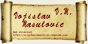 Vojislav Mašulović vizit kartica